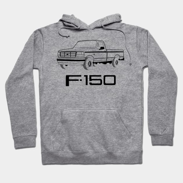 1992-1996 F150 Black Print Hoodie by The OBS Apparel